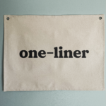 Large Custom Text Canvas Banner, Natural